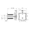 Valvola elettronica BINOPTIC, funzionamento a rete, acciaio inox lucido, montaggio ad incasso, l. 110 mm, ADL-370SBOX-370010