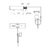 Elektronisches Ventil TEMPOMATIC 4, Netzbetrieb mit UP-Netzteil, Wandmontage, L. 130 mm