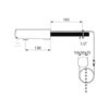 Valvola elettronica TEMPOMATIC 4, funzionamento a rete con alimentatore da incasso, pre-arresto, montaggio a parete posteriore, l. 130 mm