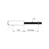 Vanne électronique TEMPOMATIC 4, piles intégrées, montage arrière, L. 130 mm