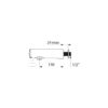 Electronic valve TEMPOMATIC 4, integrated batteries, panel mounting, L. 130 mm