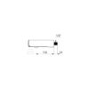 Valvola elettronica TEMPOMATIC 4, batterie integrate, montaggio a parete, l. 130 mm