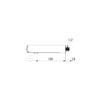 Electronic valve TEMPOMATIC 4, integrated batteries, wall mounting, l. 190 mm