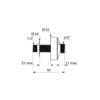 Collegamento diritto, G 1/2B x G 3/4B, per montaggio a parete posteriore, ADL-855755UK.2P