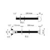 Shower combination TEMPOSTOP, self-closing, for rear wall mounting, ADL-747110