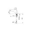 Mitigeur à fermeture automatique TEMPOMIX 2, pour lavabo, à poser, ADL-700100LH