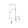 Gooseneck fitting, for drinking fountain, quick-closing
