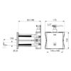 Vanne électronique BINOPTIC, alimentée par batterie, pour lavabo, acier inoxydable satiné, montage encastré, l. 110 mm, ADL-370PBOX-370006