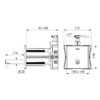 Valvola elettronica BINOPTIC, funzionamento a rete, per lavabo, acciaio inox satinato, montaggio nascosto, l. 110 mm, ADL-370SBOX-370000