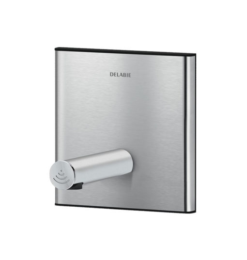 Valvola elettronica BINOPTIC, funzionamento a rete, per lavabo, acciaio inox satinato, montaggio nascosto, l. 110 mm, ADL-370SBOX-370000