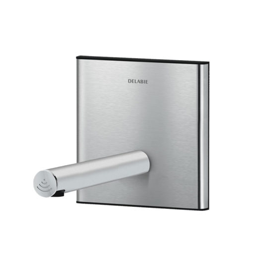 Valvola elettronica BINOPTIC, funzionamento a rete, dispositivo di sicurezza antibloccaggio, acciaio inox satinato, montaggio ad incasso, l. 190 mm, ADL-370SBOX-370100