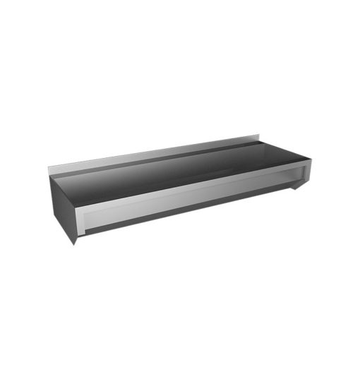 Vaschetta di lavaggio senza gonna, acciaio inox, l. 1250 mm, montaggio a parete, ASA-SLUN-10
