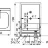 Evier avec électronique intégrée et panneau arrière, alimenté par batterie, acier inoxydable, à suspendre, ASA-SLUN-04EB