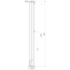 Exterior stand shower, self-closing, 1 shower, anodised aluminium
