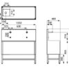 Bac de lavage au sol, 2 places, L. 1250 mm, ASA-SLUN-50EA