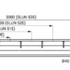 Floor-standing wash trough, 2 places, l. 1250 mm, ASA-SLUN-50E