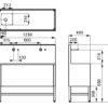 Waschrinne bodenstehend mit Piezo Elektronik, 2 Handwaschplätze, Edelstahl matt, 24 V DC, L. 1250 mm, ASA-SLUN-50PA