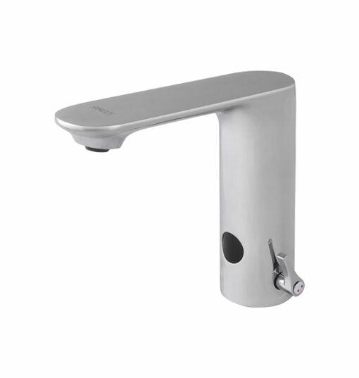 Mélangeur de lavabo avec mitigeur froid/chaud, 24V DC, Bluetooth, chromé brillant