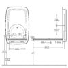 Changing table vertical, foldable, stainless steel, wall-mounted