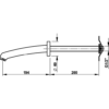 VIKING spout, rear wall mounting, up to 200 mm wall thickness, projection 194 mm