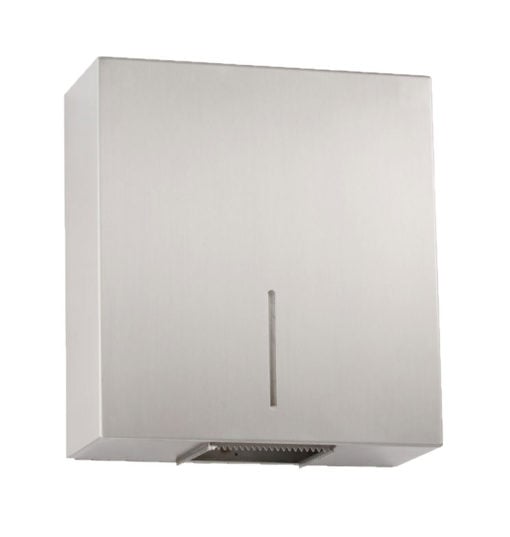 Jumbo toilet roll holder, stainless steel, wall-mounted, B-9890