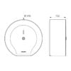 Toilet roll holder large version, 400 m, stainless steel matt black, ADL-510910BK**