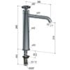 Single lever basin mixer, h. 210 mm, l. 180 mm, G 3/8", various colours, HOB-CW003HC