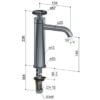 Single lever basin mixer, h. 140 mm, l. 135 mm, G 3/8", various colours, HOB-CW003MC