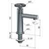 Kaltwasserventil für Waschtisch, verschiedene Farben, HOB-CW001