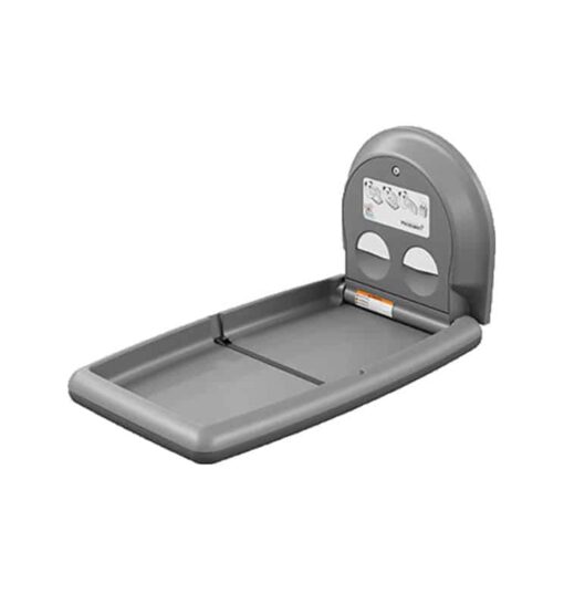 Changing table folding open, grey