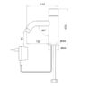 Electronic water tap, washbasin spout, matt black