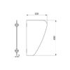 Urinal screen AZA stainless steel 1.4301 satinised