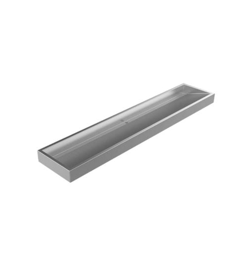 Vasca di lavaggio in acciaio inox opaco, sospeso, 4 posti di lavaggio, l. 2800 mm, ADR-5102800