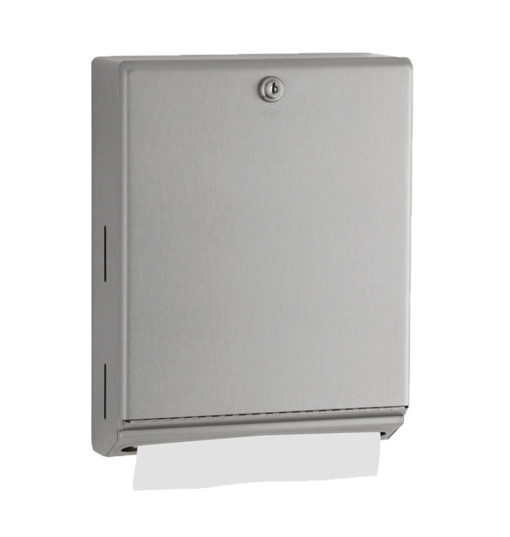 Distributeur de serviettes en papier Bobrick, pour montage en saillie, acier inoxydable