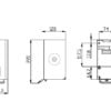 Distributore di sapone in schiuma in acciaio inox bianco, per montaggio a parete, Proox,