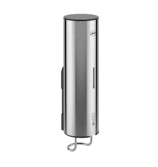 Manual soap dispenser made of stainless steel, for liquid soaps