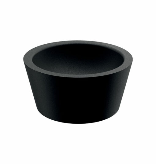 Lavabo da appoggio ALGUI, posizionamento sul piano del tavolo, acciaio inox nero opaco, ADL-120110BK