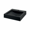 Countertop washbasin black matt with tap hole