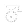 Built-in sink HEMI, Ø 385 mm, installation from above or below, matt black, ADL-120490BK