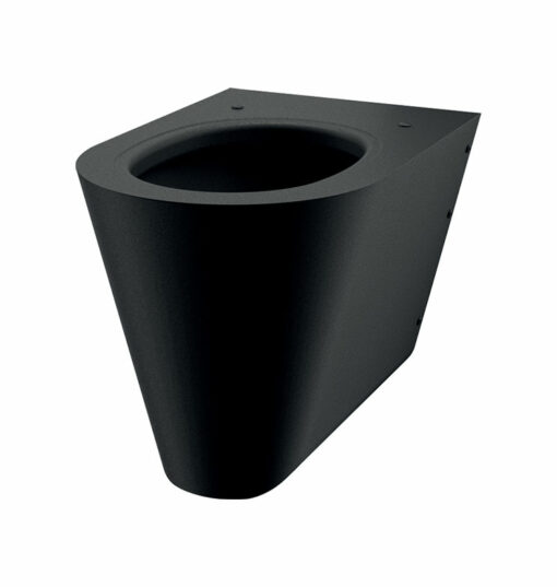 WC S21 S, sospeso, acciaio inox nero opaco