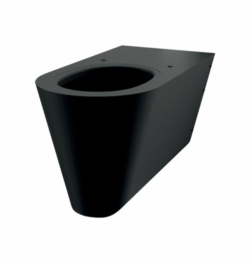 WC 700 S, sospeso, senza barriere, acciaio inossidabile nero opaco, ADL-110710BK