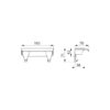 Piatto doccia per maniglia, bianco, ADL-511922W