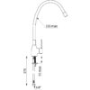 Mitigeur monocommande pour montage au sol monotrou, avec flexible autoportant, ADL-2526T2