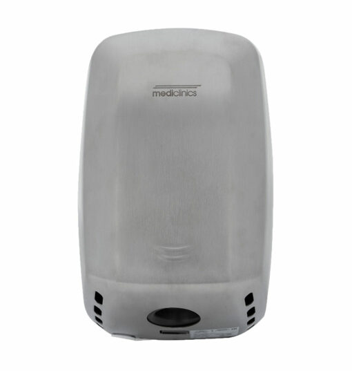 Hand dryer stainless steel matt without Hepa filter compact front view