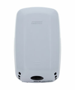 Hand dryer stainless steel white coated without Hepa filter compact front view