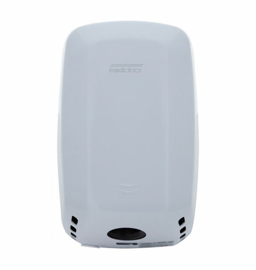 Hand dryer stainless steel white coated without Hepa filter compact front view