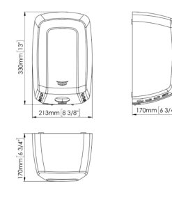 Hand dryer black matt M19AB Drawing