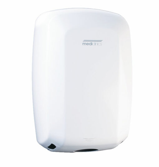 Sèche-mains pour les mains. Acier inoxydable blanc mat, avec filtre HEPA, moteur sans brosses, AME-M19A**.