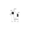 Raccordo a S regolabile 21 mm, versione universale, ADL-857027.2P
