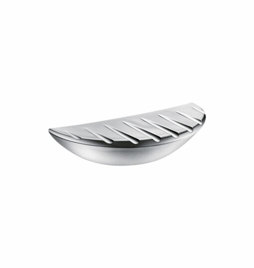Soap dish for wall mounting, matt chrome-plated